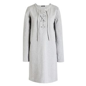 J.CREW‎ MERCANTILE NEW $80 Lace Up Ponte Knit Long Sleeve Shift Dress Small